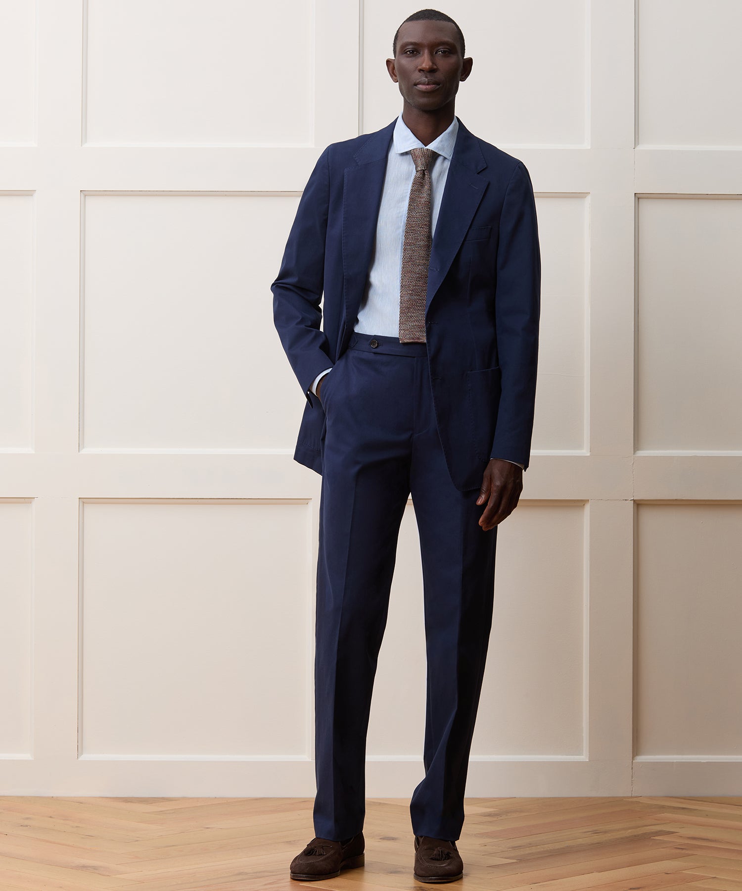 Italian Cotton Madison Suit in Navy