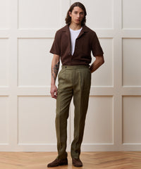 Irish Linen Side Tab Trouser