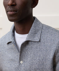 Linen-Cotton Knit Shirt