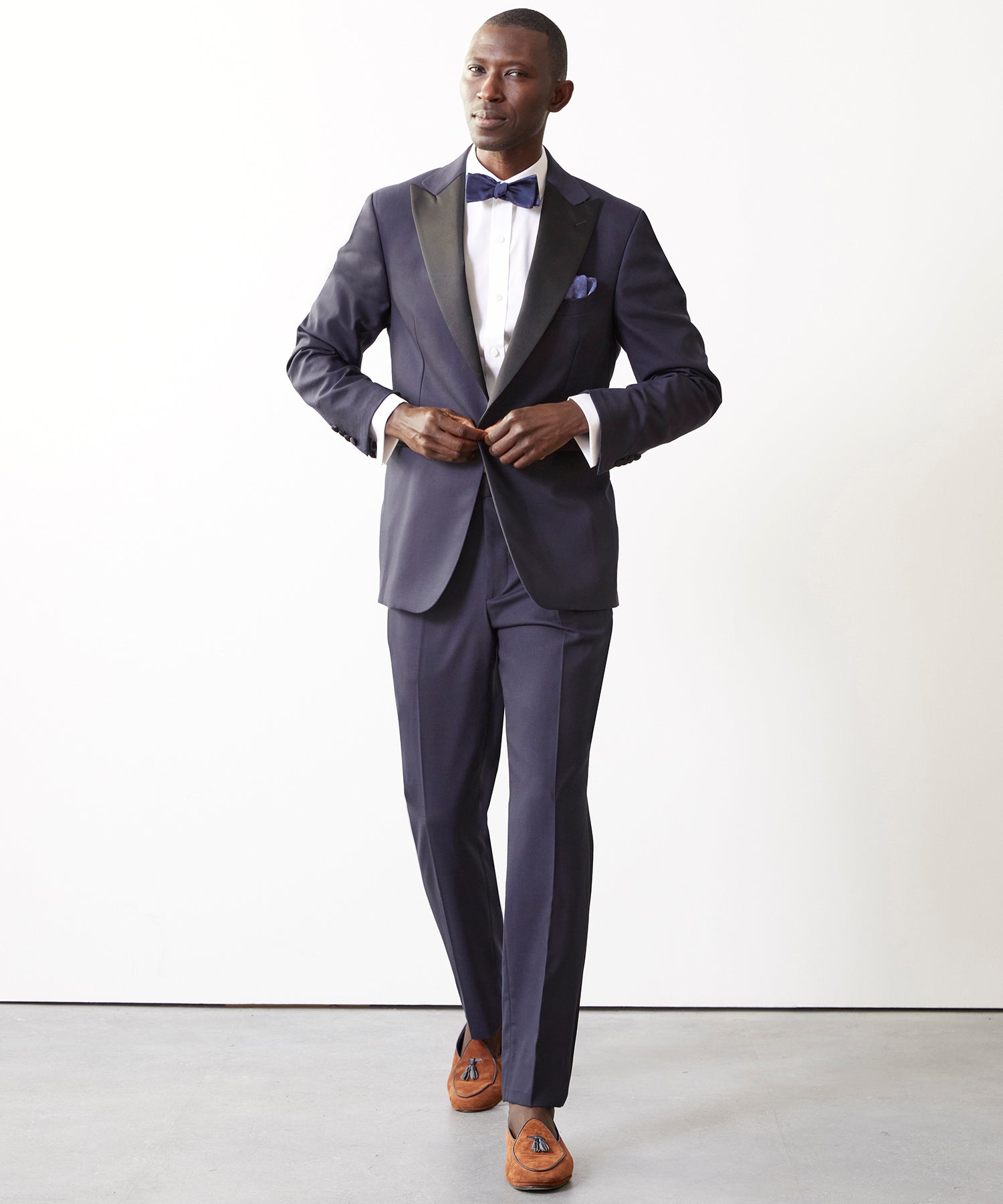 Italian Peak Lapel Tuxedo in Navy