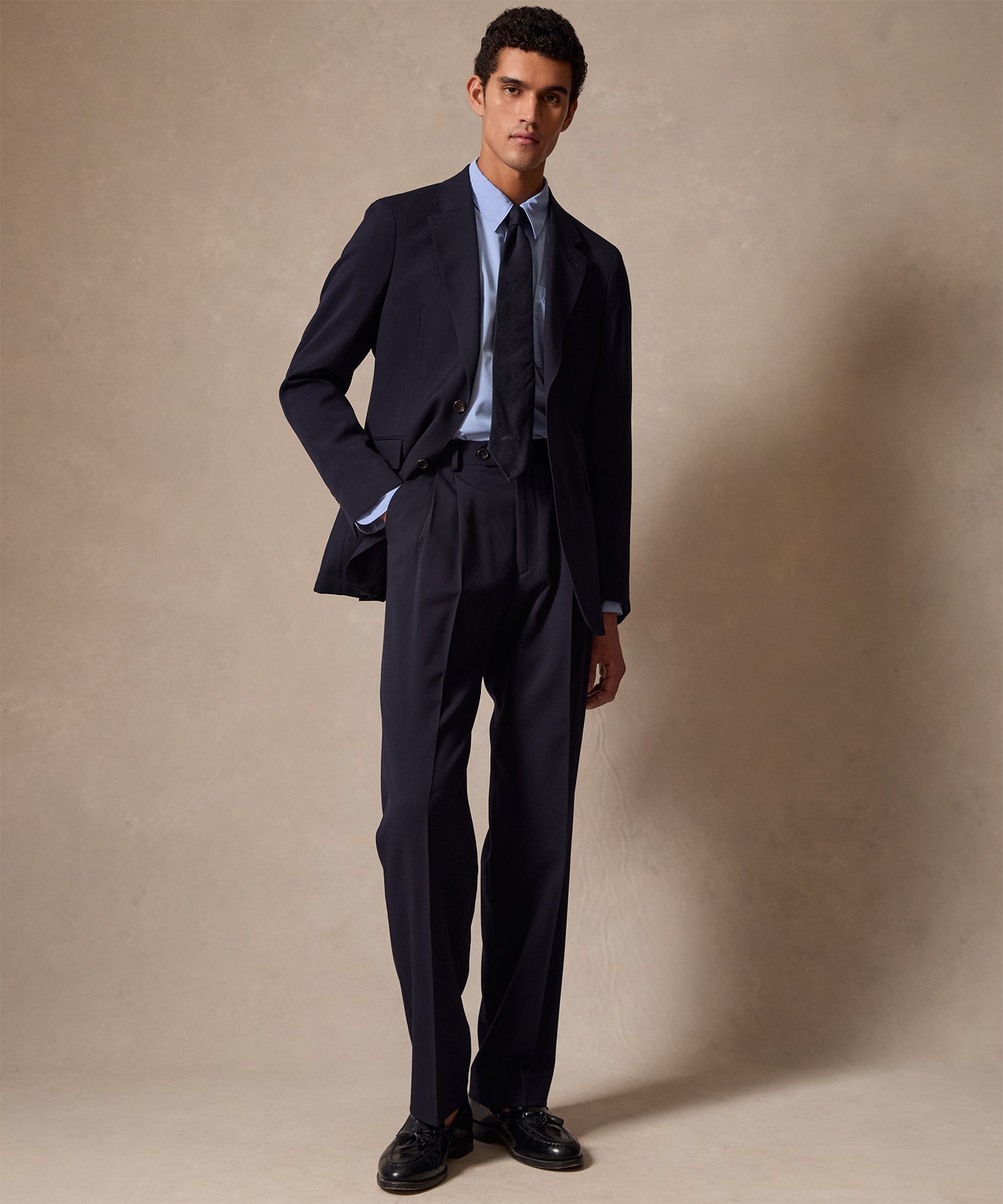 Italian Gabardine Wythe Suit in Navy