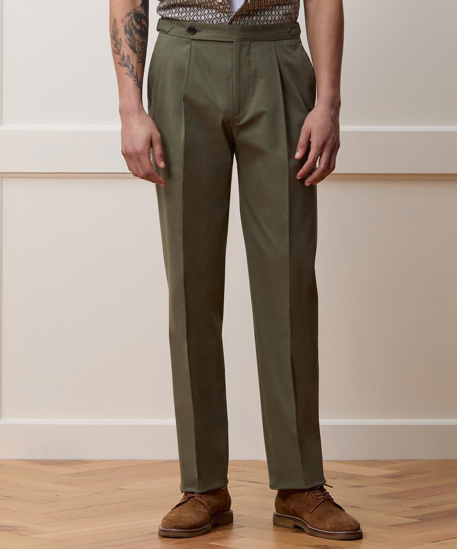 Italian Cotton Side Tab Trouser