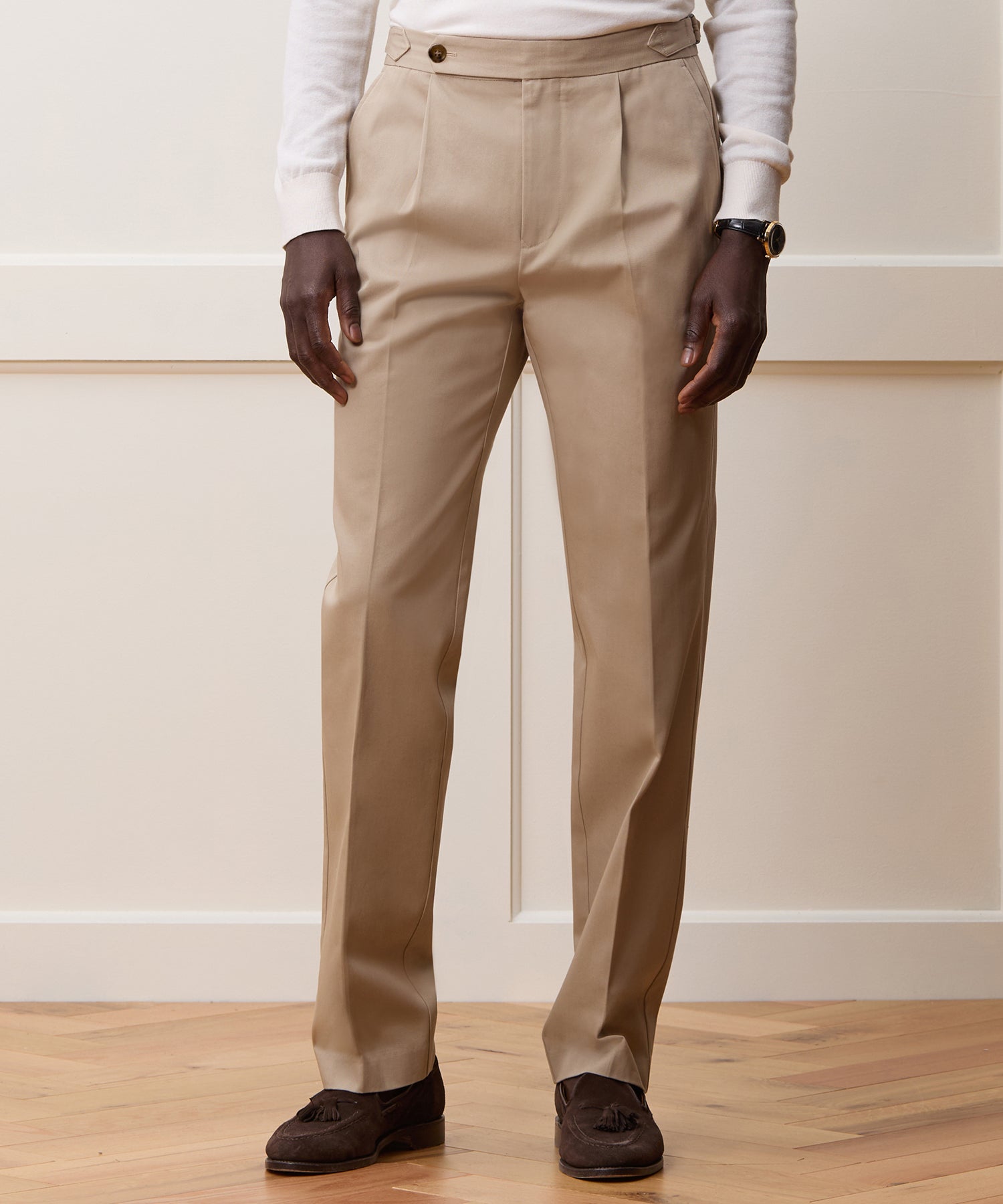 Italian Lightweight Cotton Side Tab Trouser