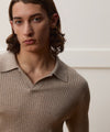 Silk-Cashmere Ribbed Sweater Polo