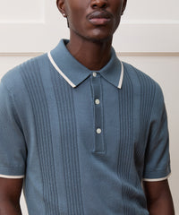 Silk-Cotton Tipped Sweater Polo