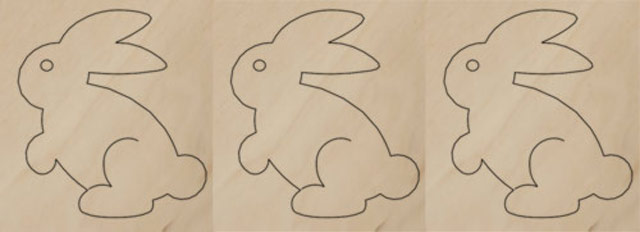 wood bunnies